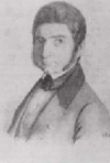 Joseph Andreas Emele im Jahr 1844. Nach einer Bleistiftzeichnung im Museum Alzey.